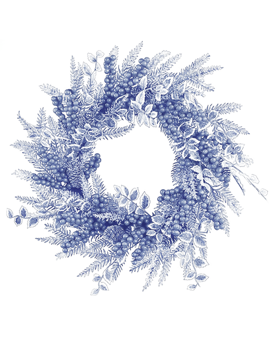 Drawn image of a wreath