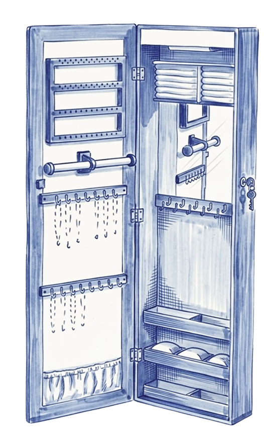 Drawn image of a jewlery box